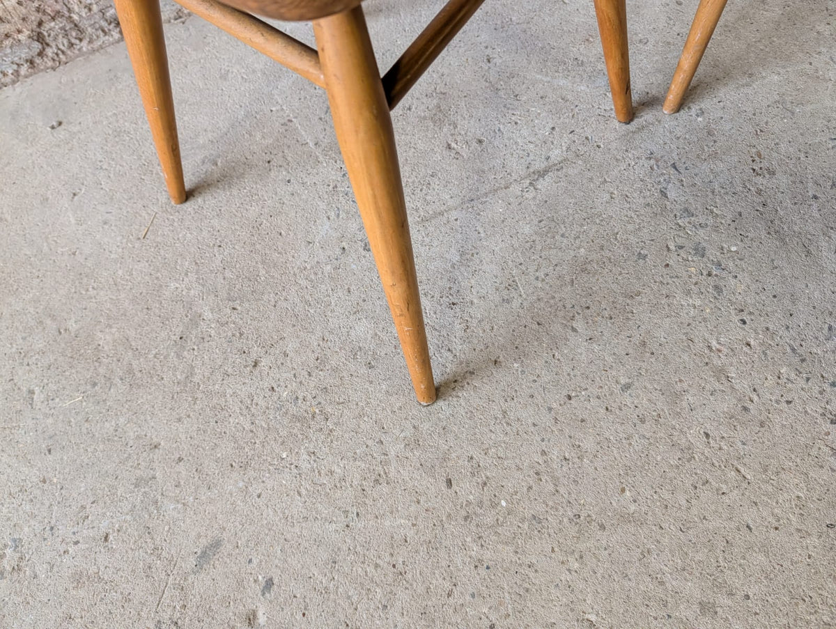 Mid Century Pair of Ercol 391 Dining Chairs Vintage Blonde Stick Back Chairs
