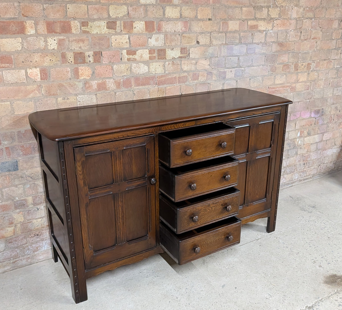Vintage Ercol Old Colonial Oak Sideboard/ Dresser Base