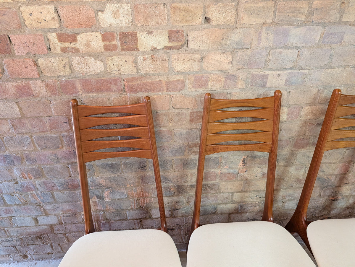 Mid Century Set Of 4 Boltinge Stolefabrik Teak Dining Chairs 1960s