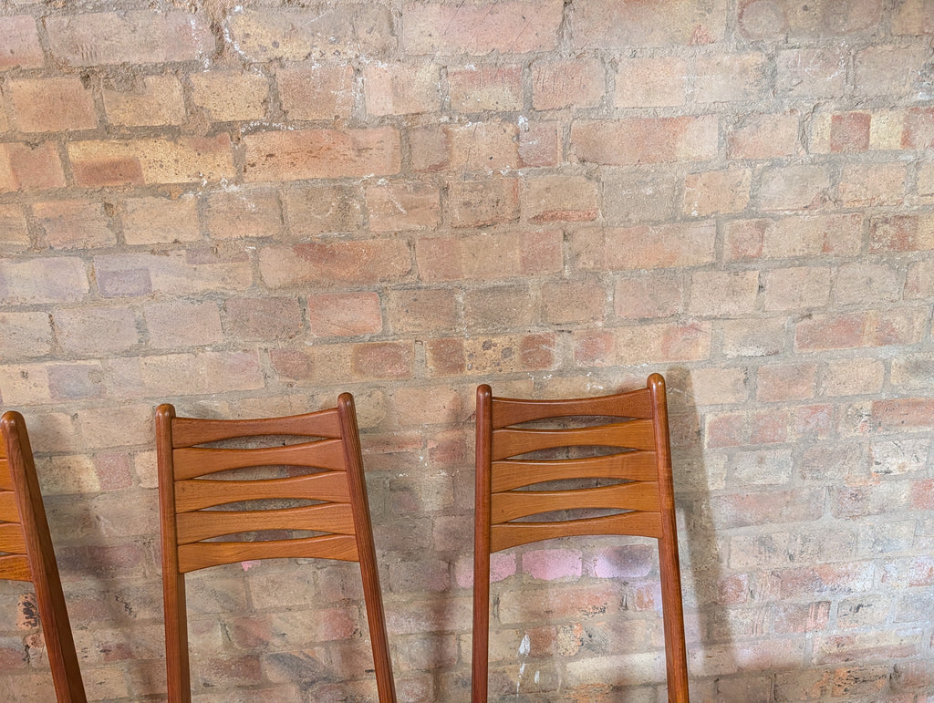 Mid Century Set Of 4 Boltinge Stolefabrik Teak Dining Chairs 1960s