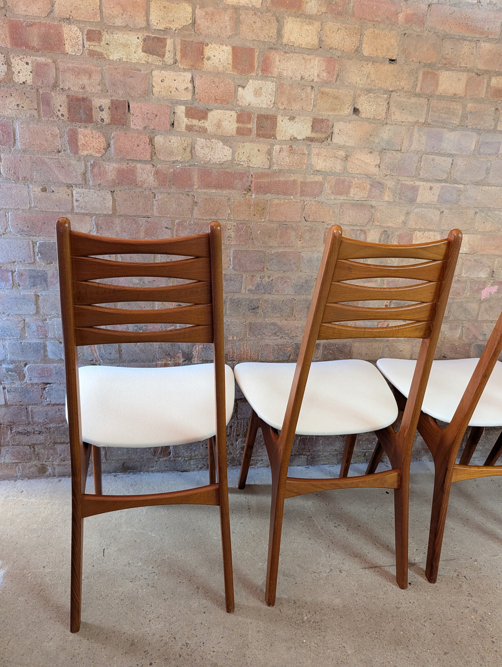 Mid Century Set Of 4 Boltinge Stolefabrik Teak Dining Chairs 1960s