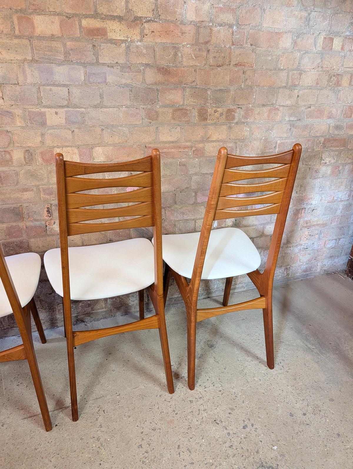 Mid Century Set Of 4 Boltinge Stolefabrik Teak Dining Chairs 1960s
