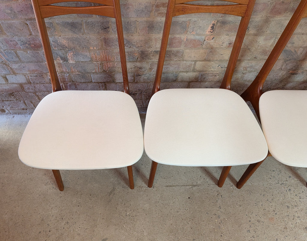 Mid Century Set Of 4 Boltinge Stolefabrik Teak Dining Chairs 1960s