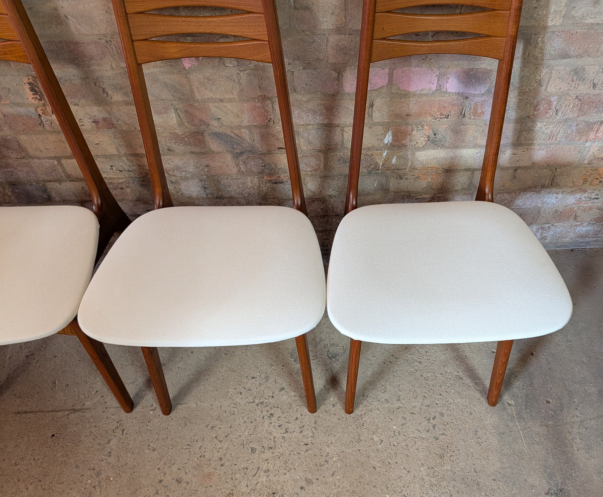 Mid Century Set Of 4 Boltinge Stolefabrik Teak Dining Chairs 1960s