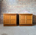 Pair Of Mid Century Parker Knoll/Nathan Squares Teak Bedside Cabinets
