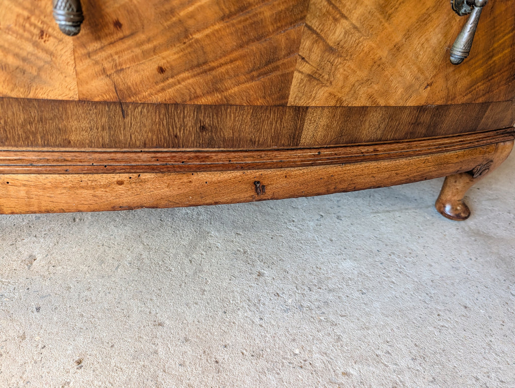 Vintage Art Deco Burr Walnut Tallboy 1930s Linen Cabinet/Cupboard