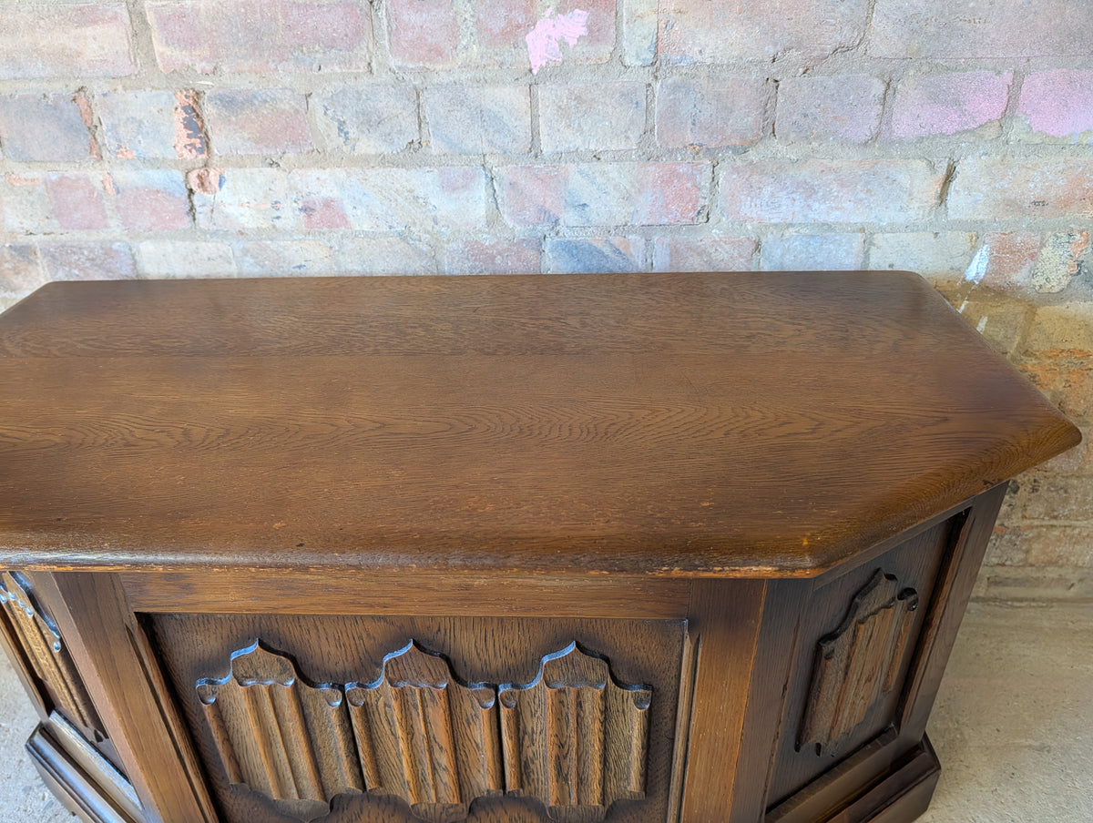 Vintage Old Charm Oak Blanket Box