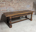Antique Early 20th Century Oak Refectory Dining Table - 17th Century Style