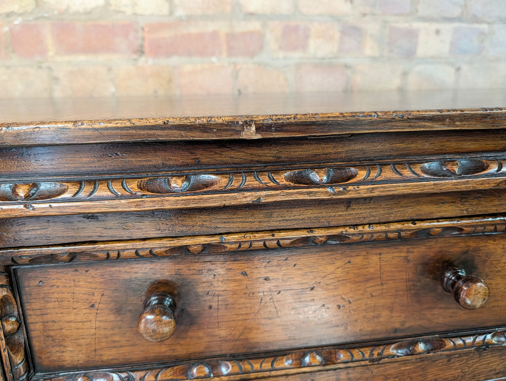Vintage Titchmarsh And Goodwin Carved Oak Jacobean Style Sideboard/ Dresser Base