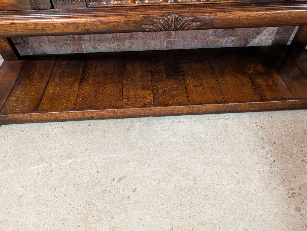 Vintage Titchmarsh And Goodwin Carved Oak Jacobean Style Sideboard/ Dresser Base