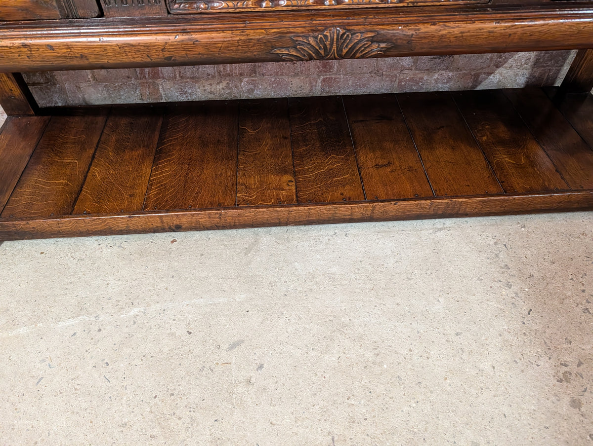 Vintage Titchmarsh And Goodwin Carved Oak Jacobean Style Sideboard/ Dresser Base