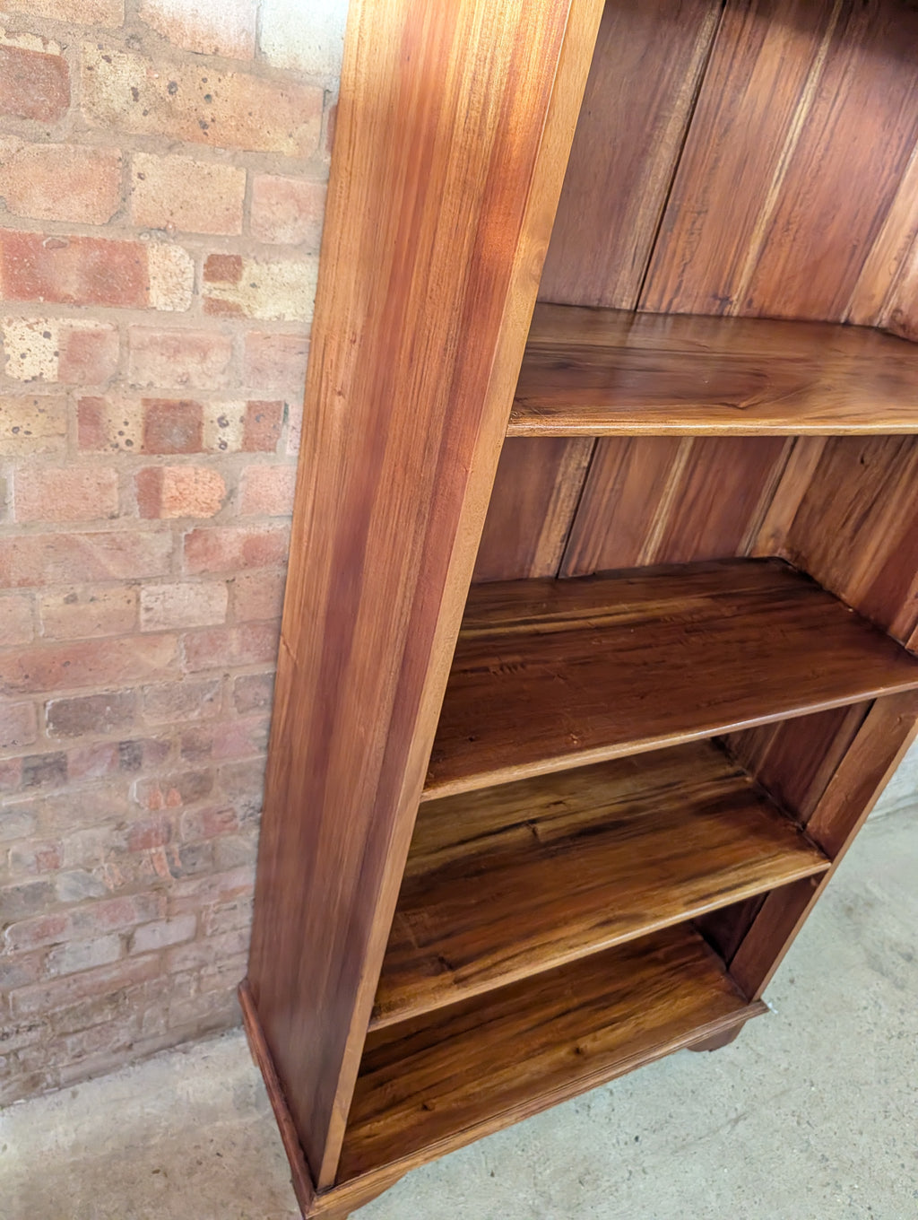 Vintage Tall Arched Sheesham Open Bookcase