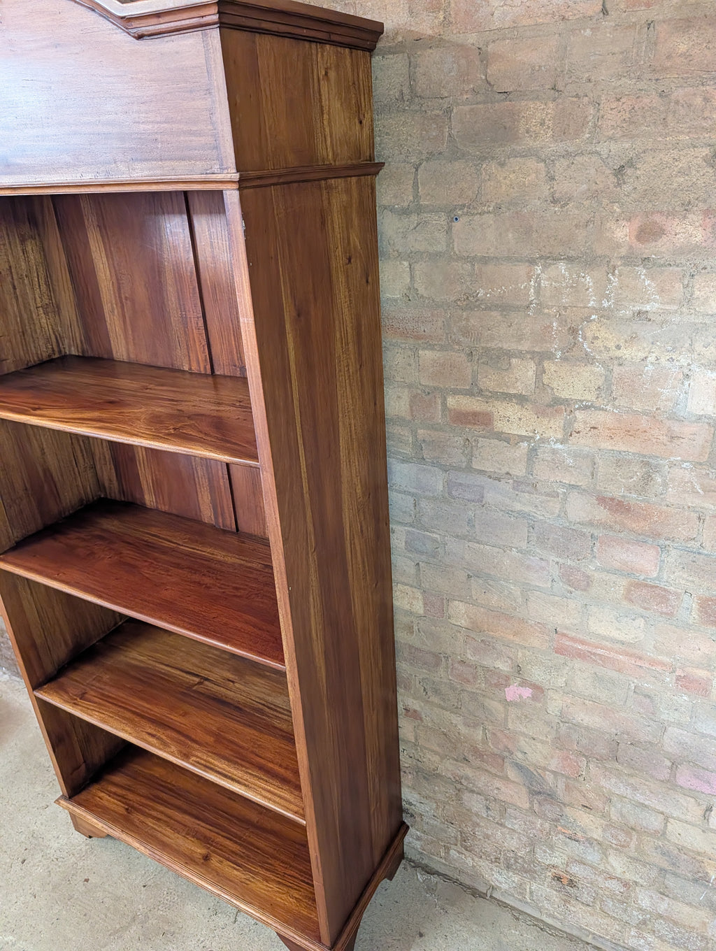 Vintage Tall Arched Sheesham Open Bookcase