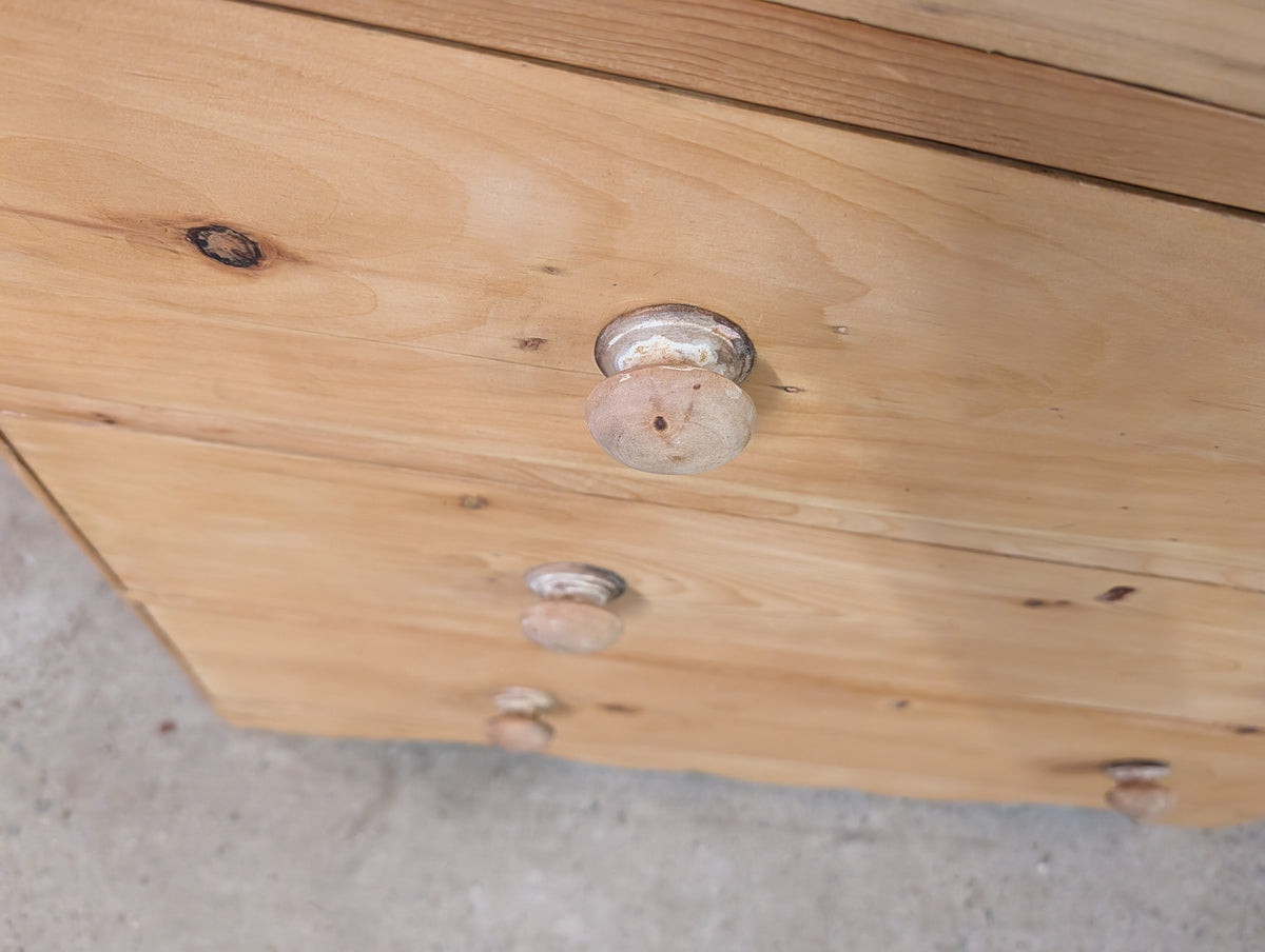 Antique Victorian Pine Chest Of Drawers - Farmhouse Two Over Three Drawers