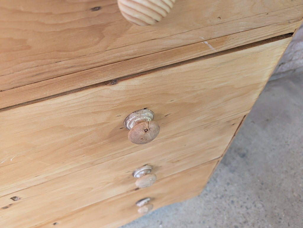 Antique Victorian Pine Chest Of Drawers - Farmhouse Two Over Three Drawers