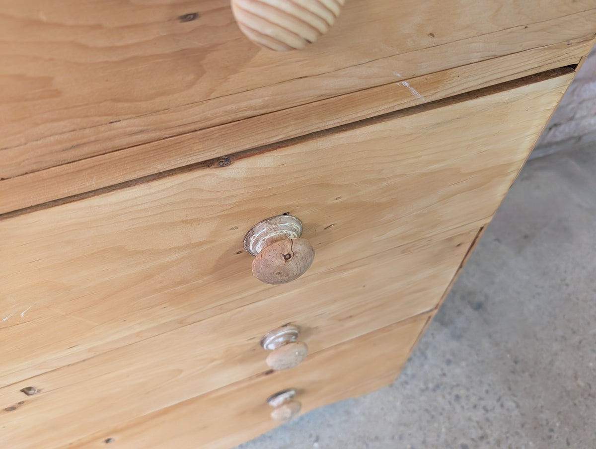 Antique Victorian Pine Chest Of Drawers - Farmhouse Two Over Three Drawers
