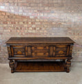 Vintage Titchmarsh And Goodwin Carved Oak Jacobean Style Sideboard/ Dresser Base