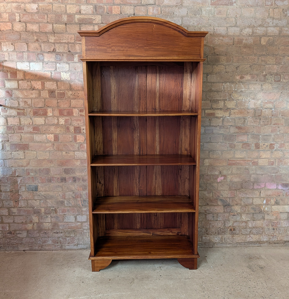 Vintage Tall Arched Sheesham Open Bookcase