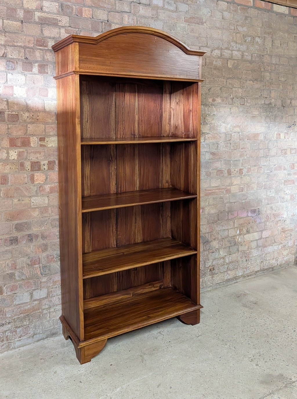 Vintage Tall Arched Sheesham Open Bookcase
