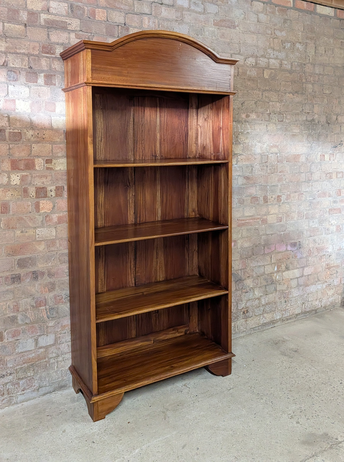 Vintage Tall Arched Sheesham Open Bookcase