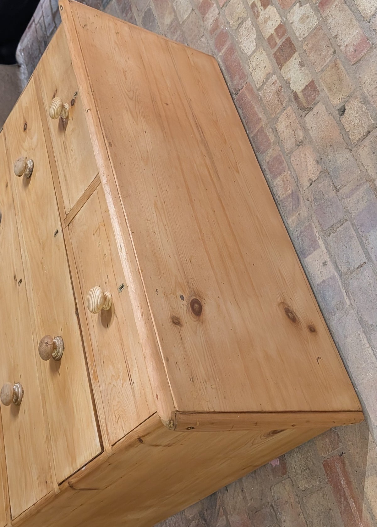 Antique Victorian Pine Chest Of Drawers - Farmhouse Two Over Three Drawers