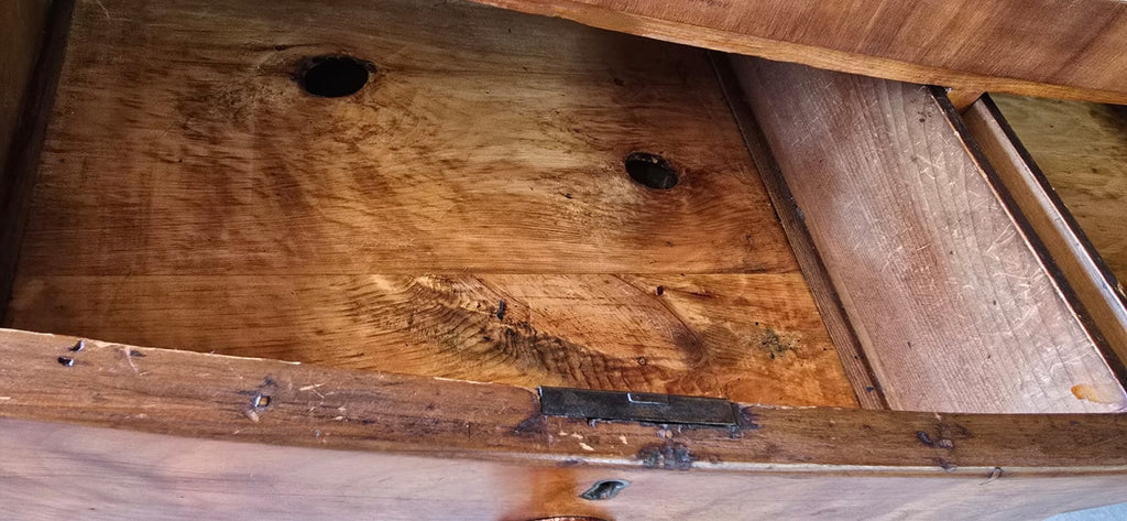 Victorian Antique Pine Chest of Drawers 2 Over 3 Tallboy Scalloped Apron