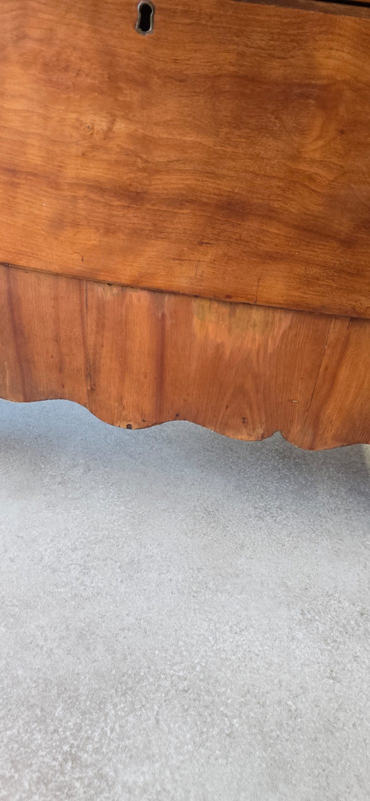 Victorian Antique Pine Chest of Drawers 2 Over 3 Tallboy Scalloped Apron