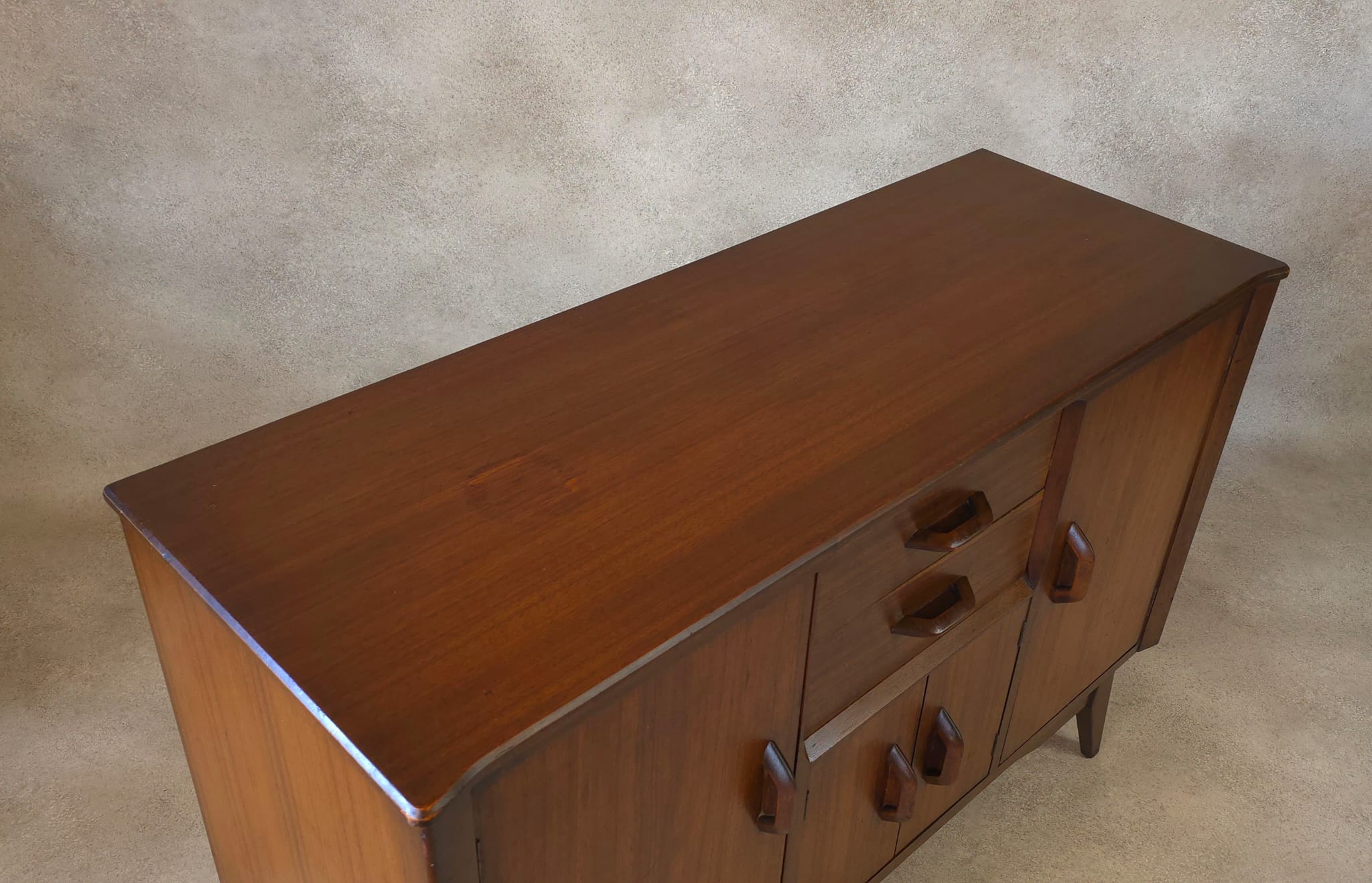 Mid Century Jentique Small Compact Teak Sideboard 1960s