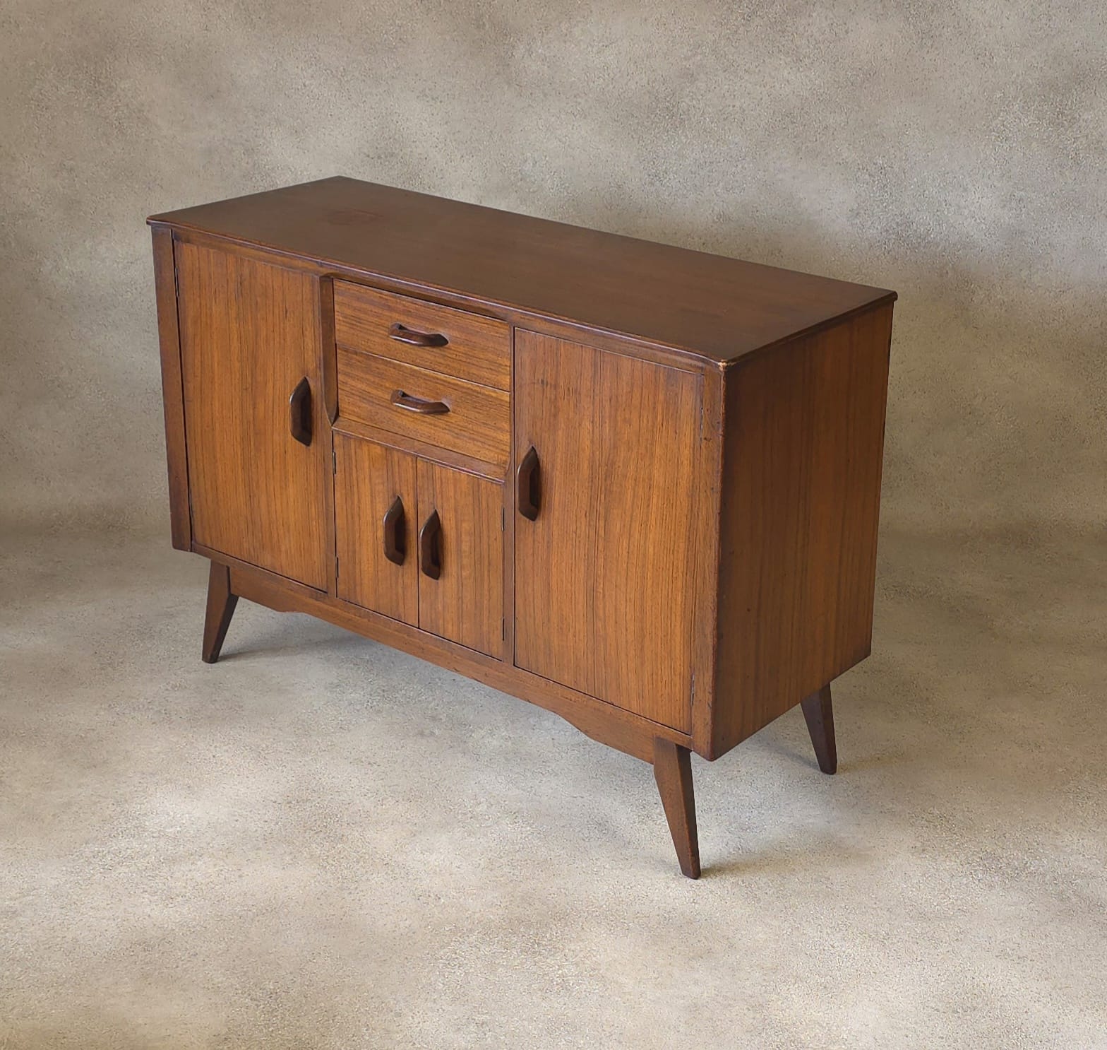 Mid Century Jentique Small Compact Teak Sideboard 1960s