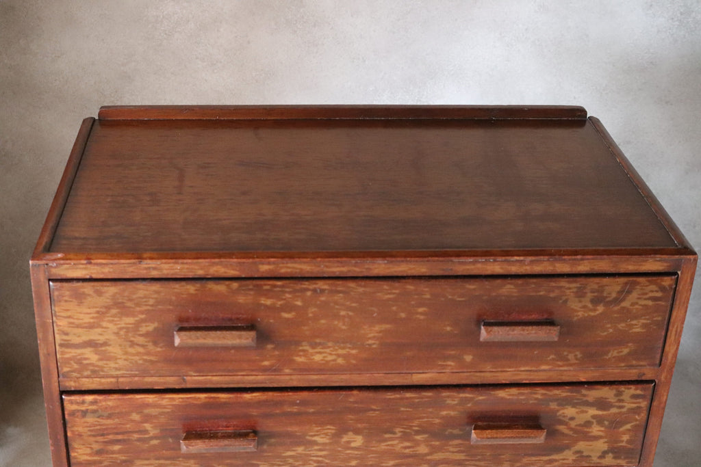 Vintage Mid Century Art Deco Style Utility Tallboy Linen Cabinet 1940s