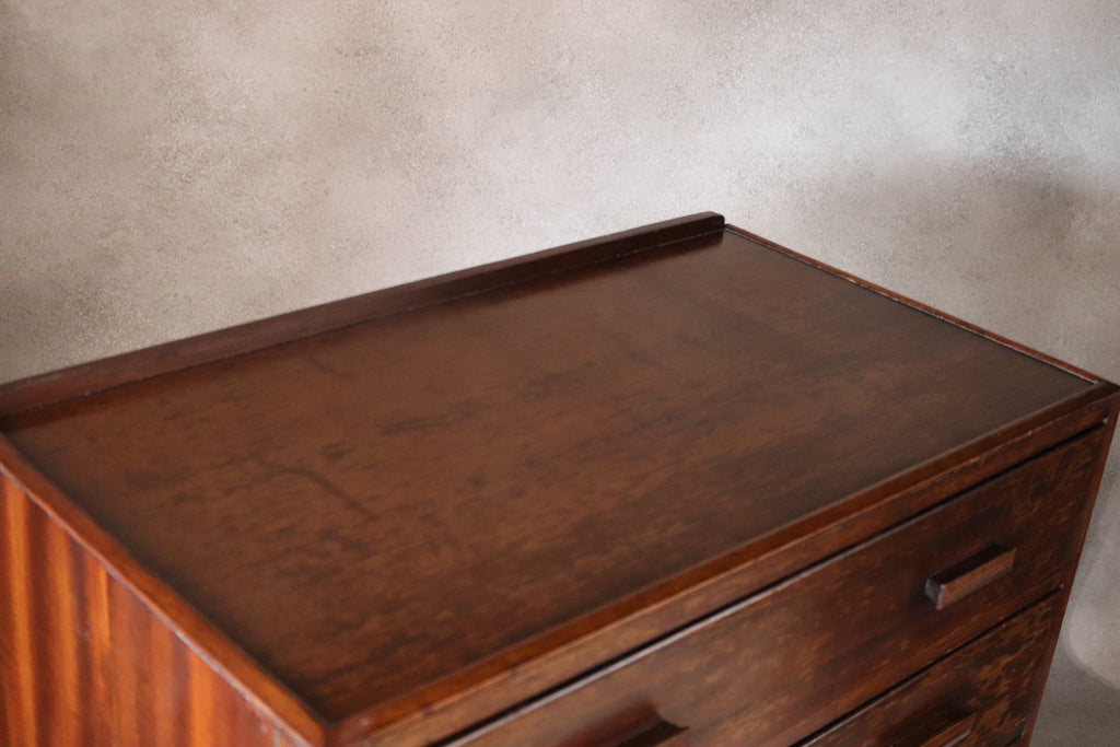 Vintage Mid Century Art Deco Style Utility Tallboy Linen Cabinet 1940s