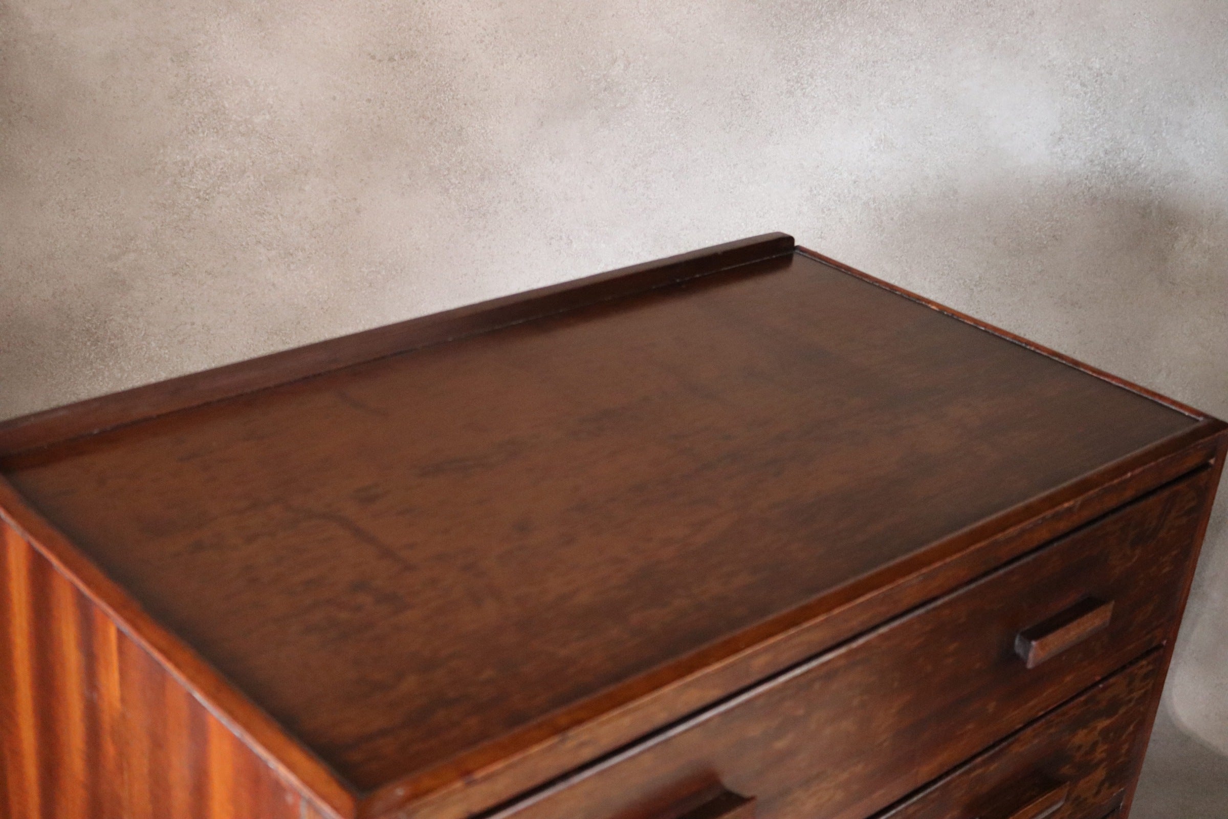 Vintage Mid Century Art Deco Style Utility Tallboy Linen Cabinet 1940s