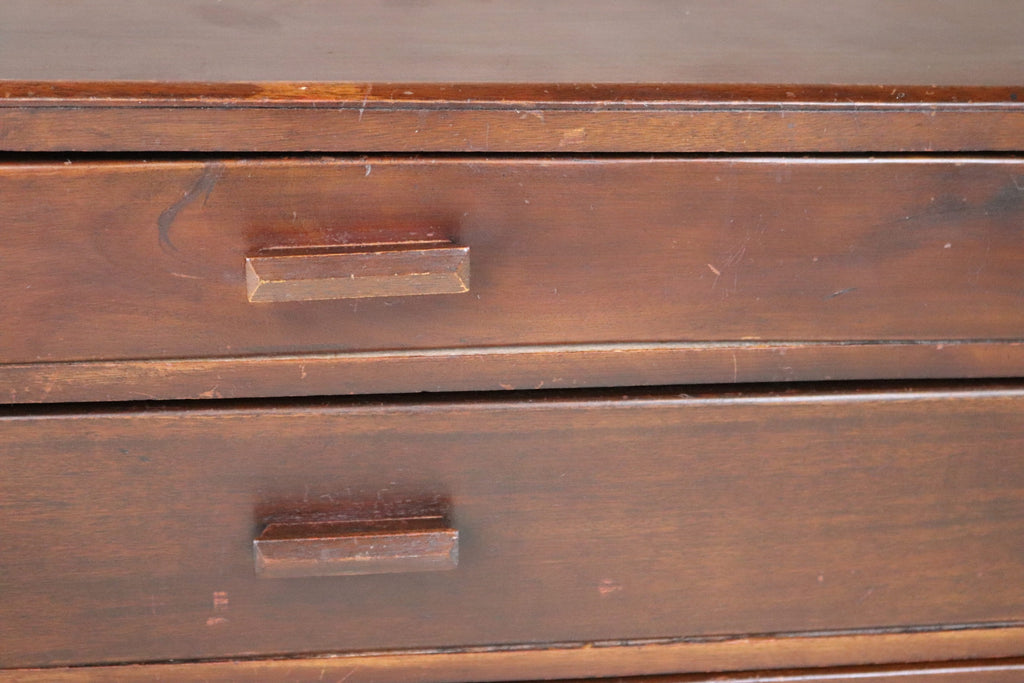Vintage Mid Century Art Deco Style Utility Tallboy Linen Cabinet 1940s