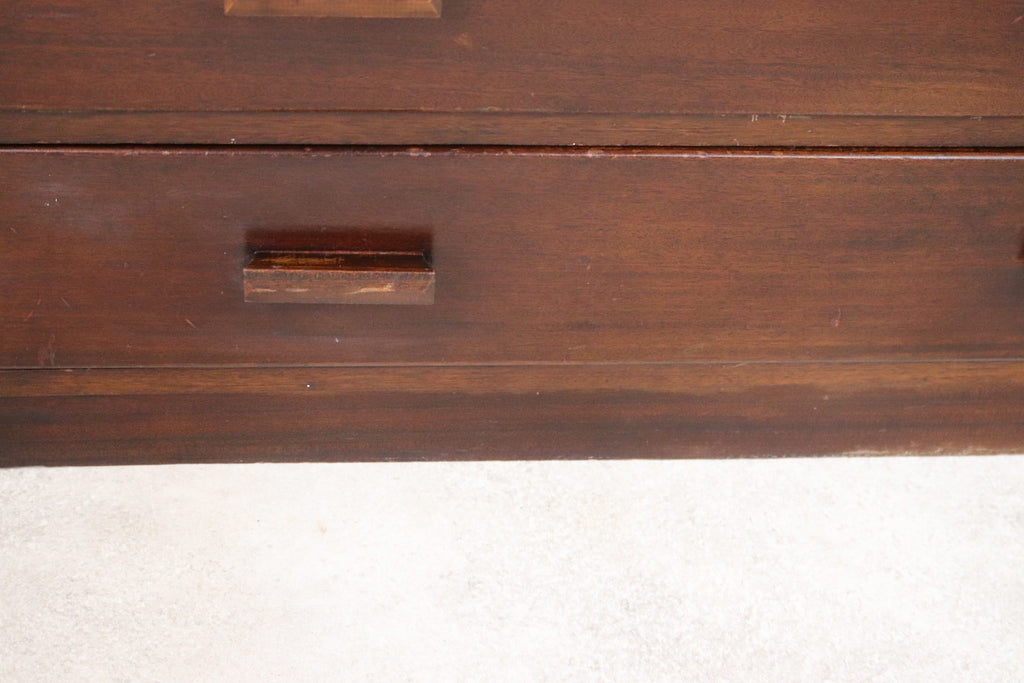 Vintage Mid Century Art Deco Style Utility Tallboy Linen Cabinet 1940s