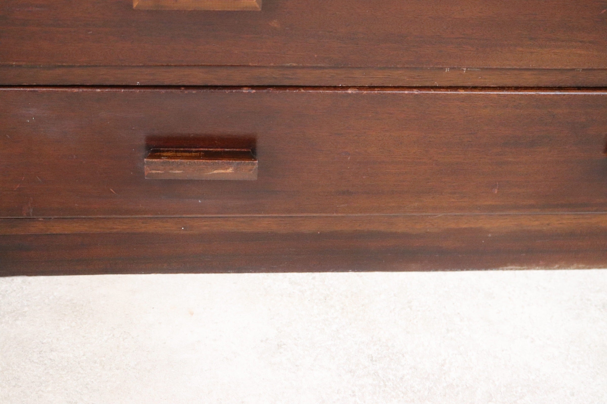 Vintage Mid Century Art Deco Style Utility Tallboy Linen Cabinet 1940s