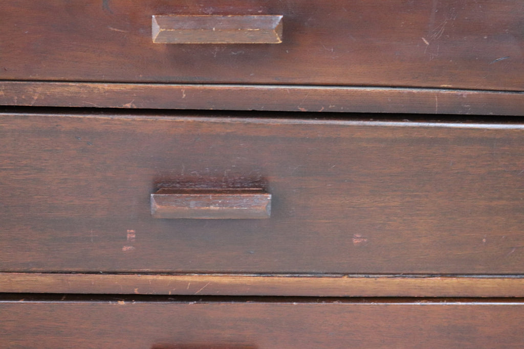 Vintage Mid Century Art Deco Style Utility Tallboy Linen Cabinet 1940s