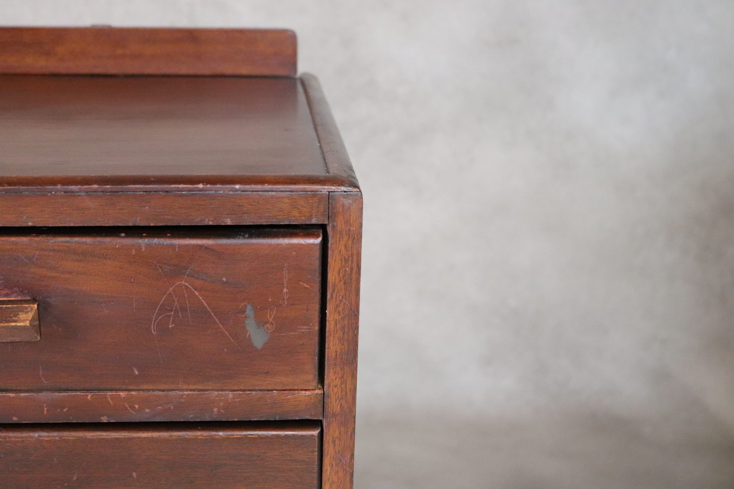 Vintage Mid Century Art Deco Style Utility Tallboy Linen Cabinet 1940s
