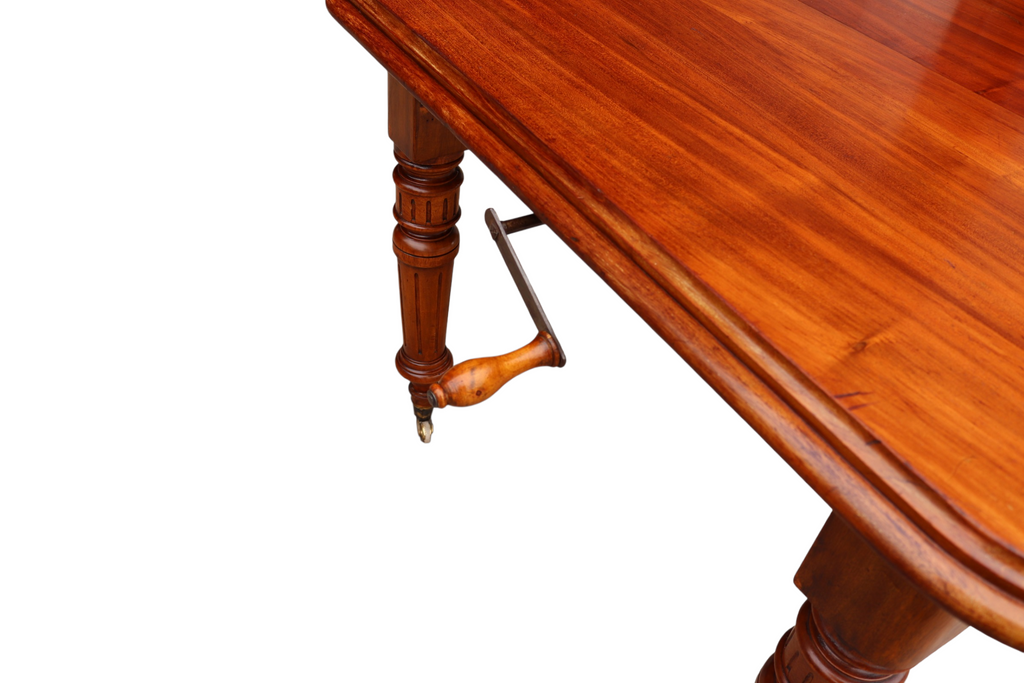 Victorian Mahogany Wind Out Dining Table by Joseph Fitter Antique 19th Century