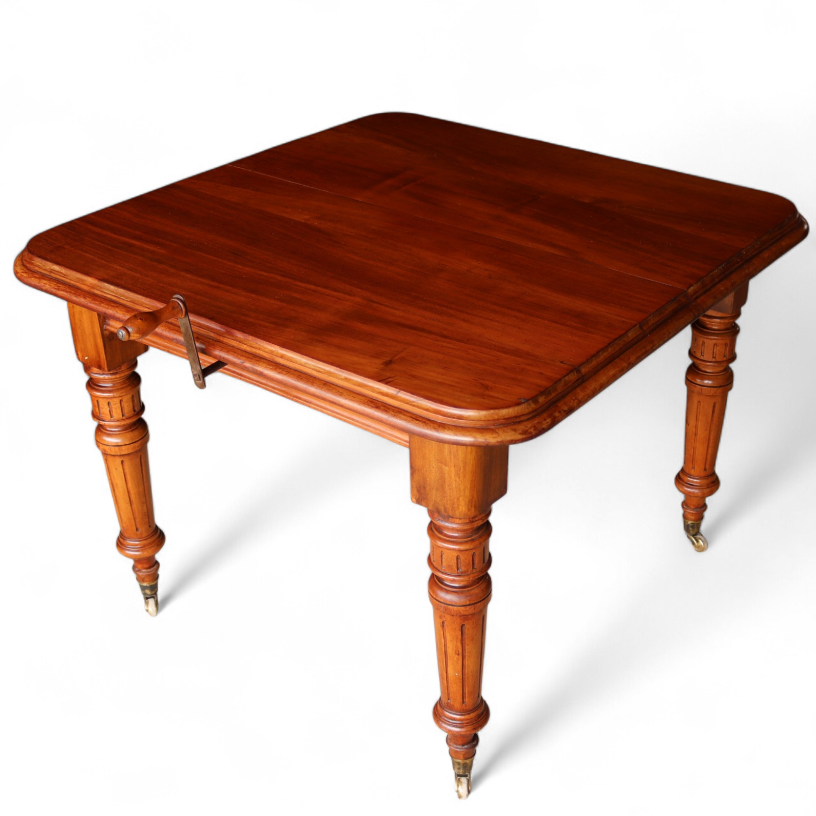 Victorian Mahogany Wind Out Dining Table by Joseph Fitter Antique 19th Century