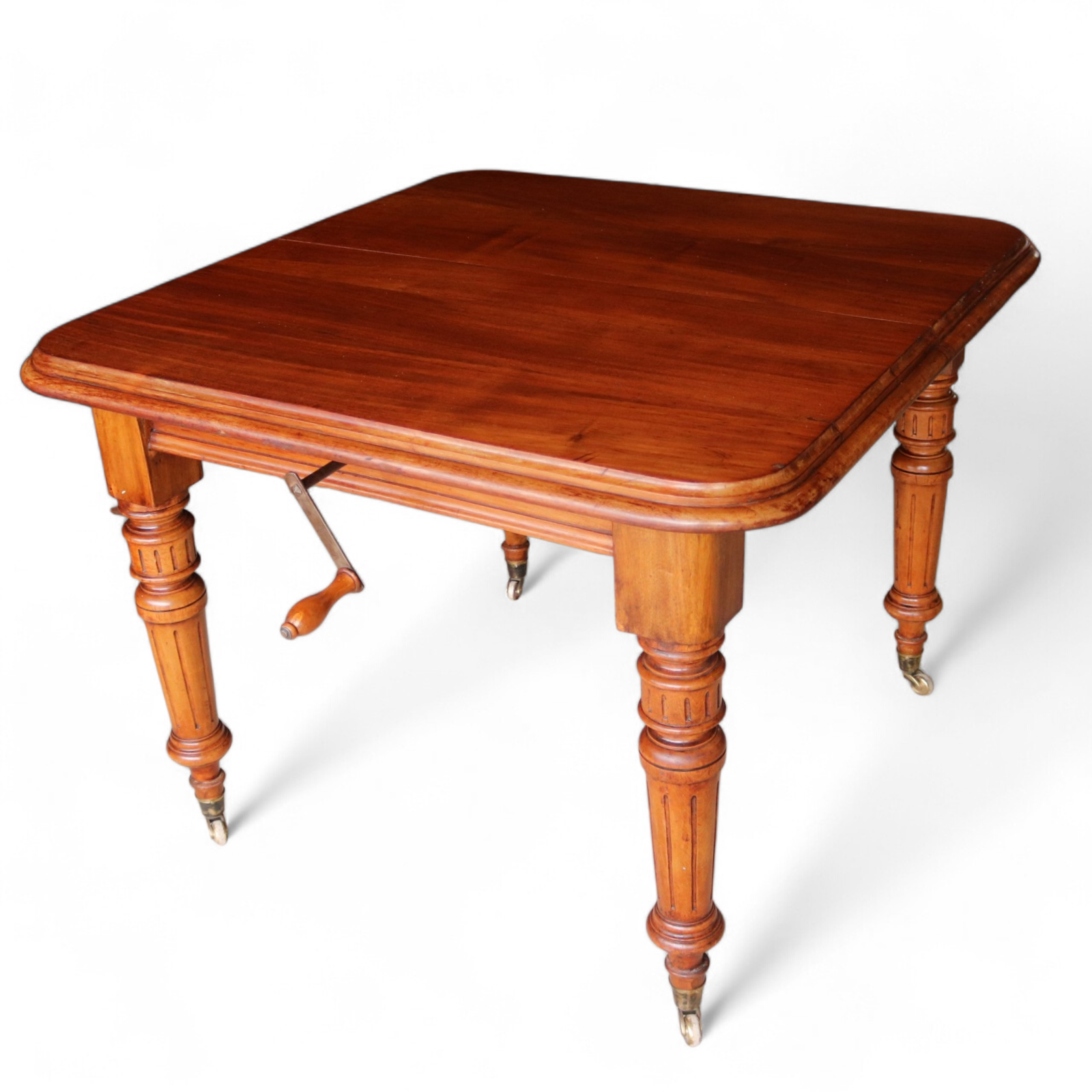 Victorian Mahogany Wind Out Dining Table by Joseph Fitter Antique 19th Century