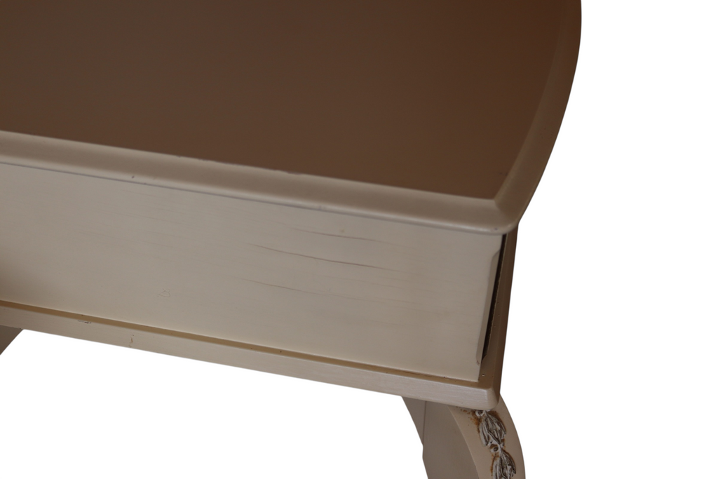 Pair Of Vintage Cream French Louis XV Style Bedside Tables