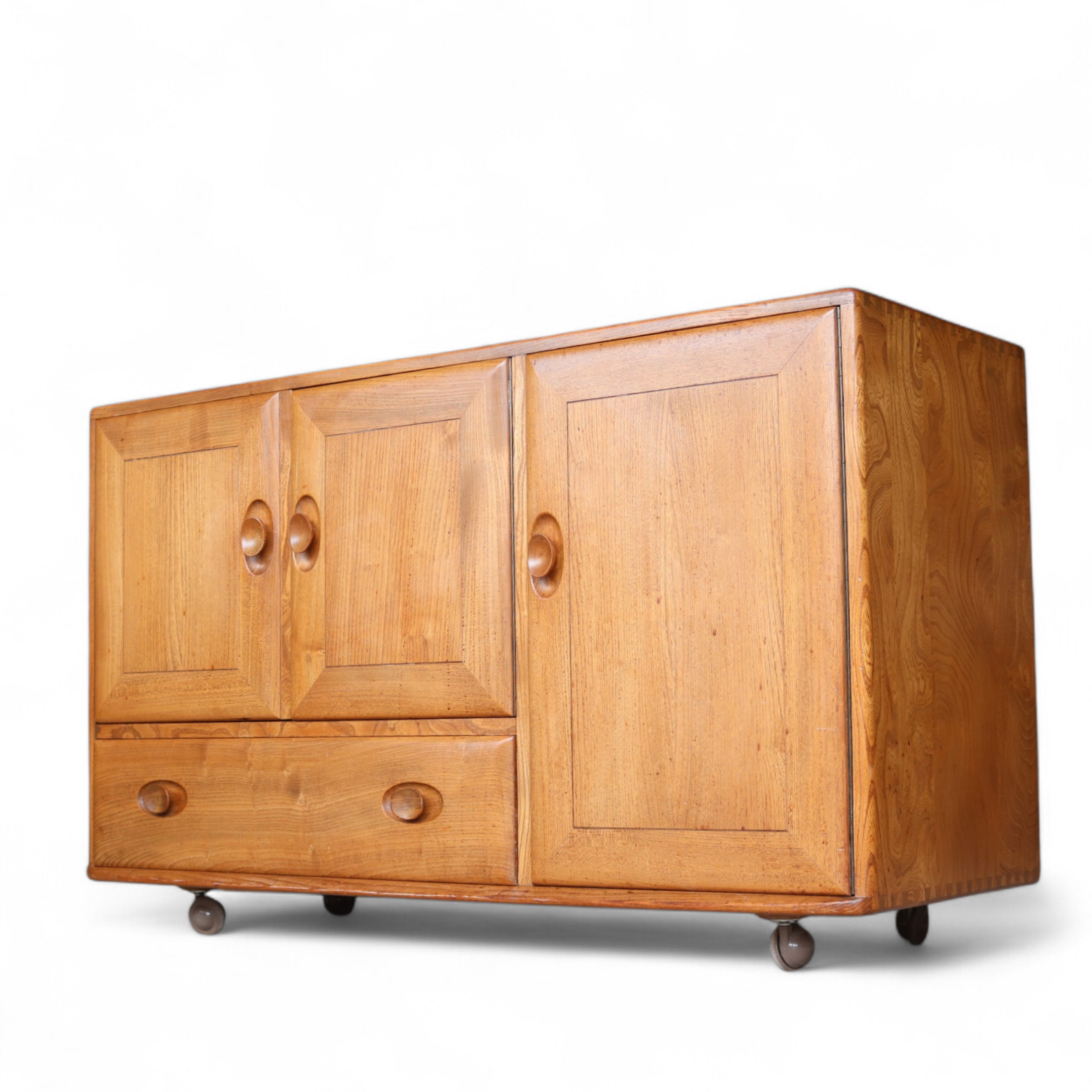 Vintage Ercol 467 Windsor Sideboard - Blonde Elm - Blue Label - MCM 1960s