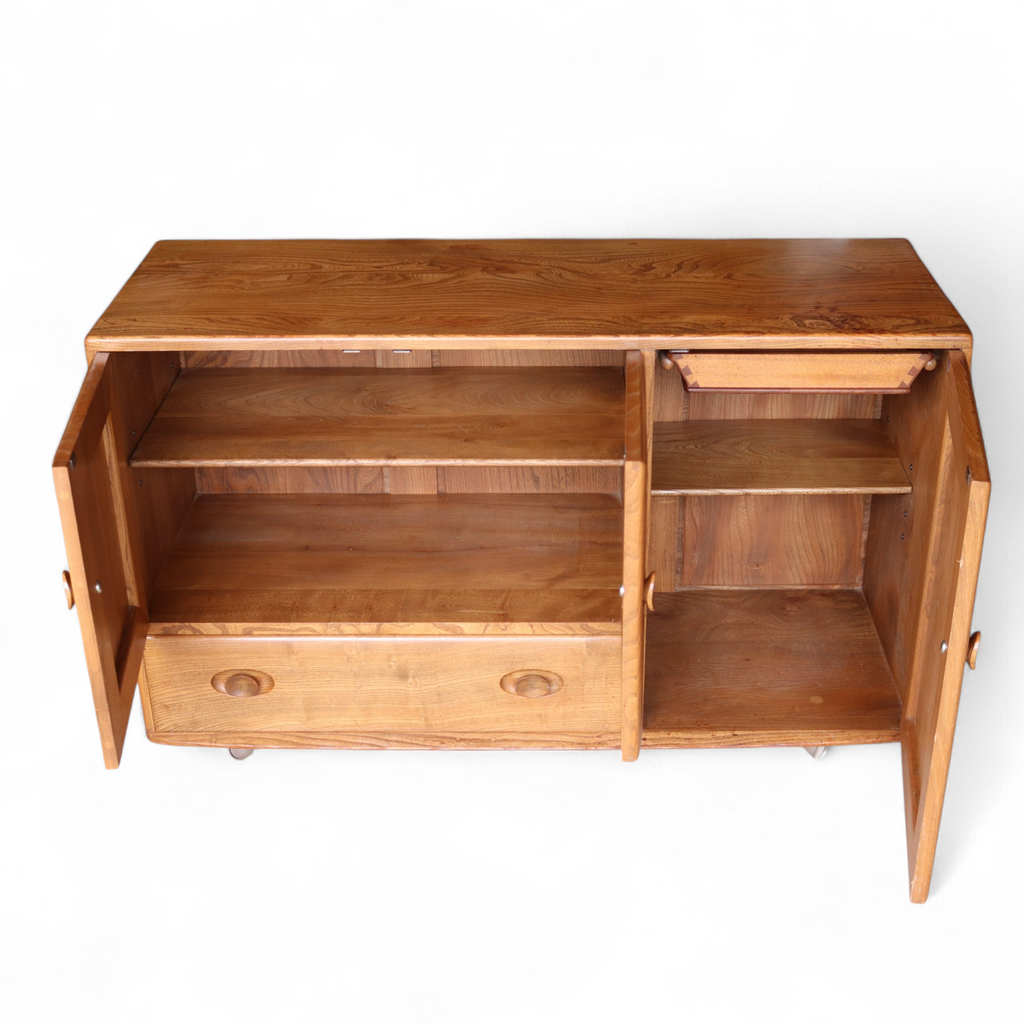 Vintage Ercol 467 Windsor Sideboard - Blonde Elm - Blue Label - MCM 1960s