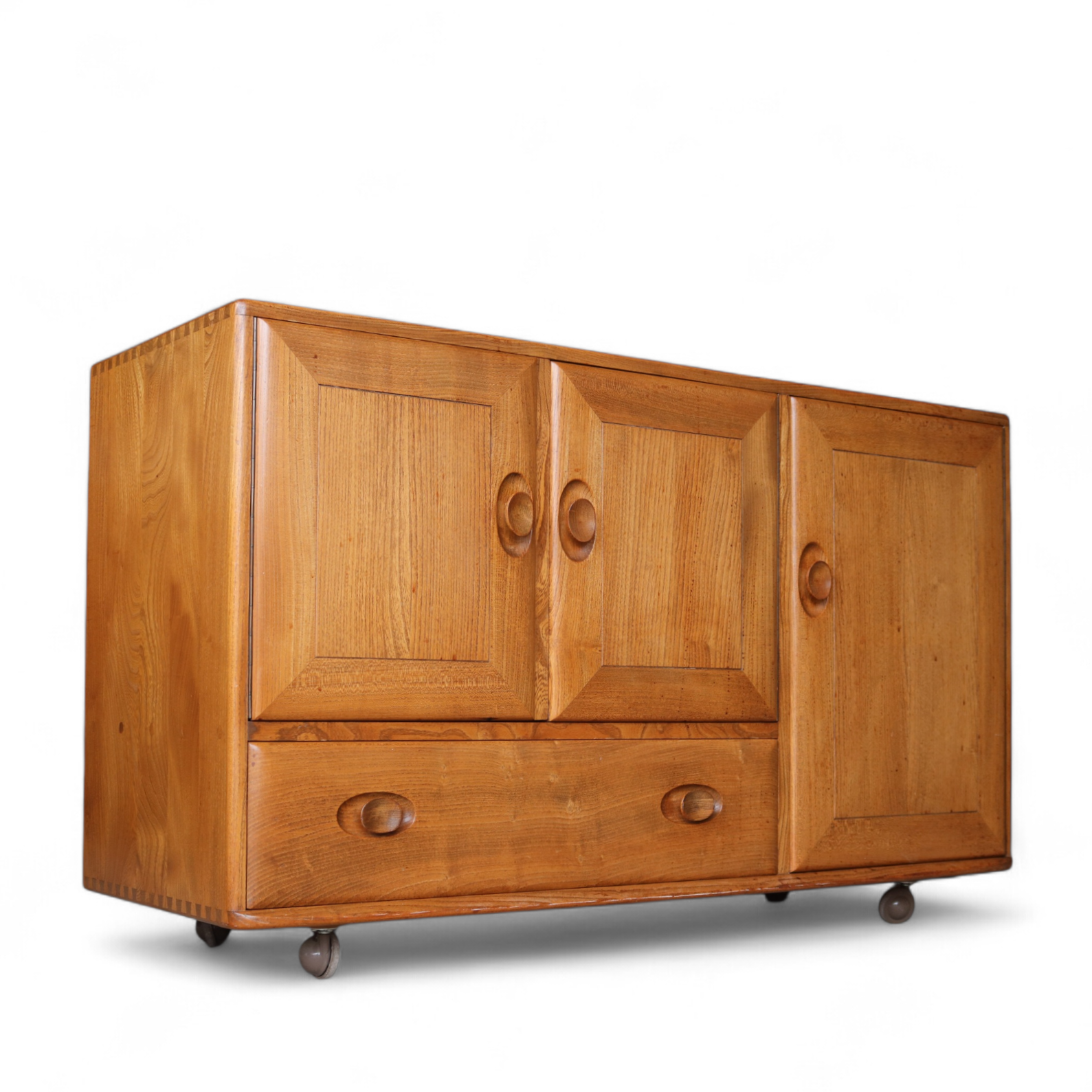 Vintage Ercol 467 Windsor Sideboard - Blonde Elm - Blue Label - MCM 1960s