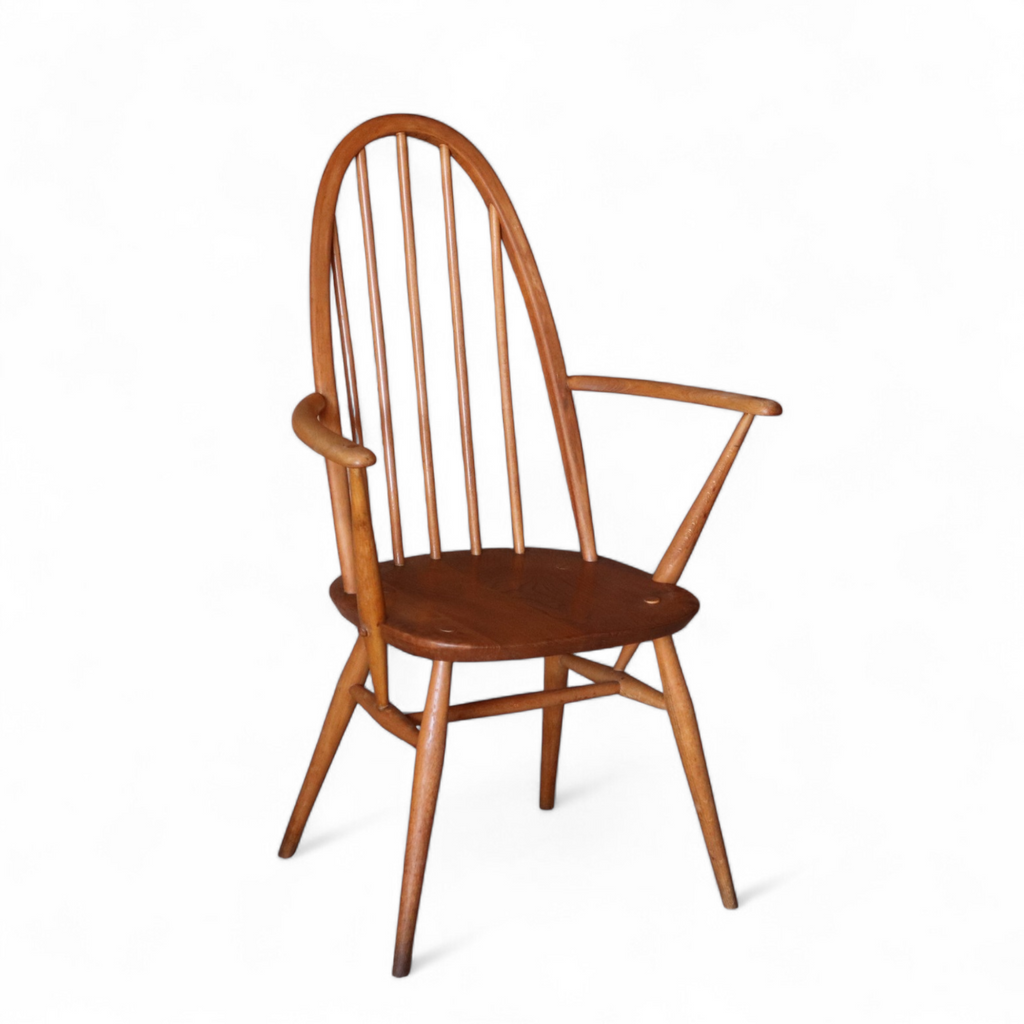 Vintage Ercol Quaker Carver Chair - Model 365A - Elm & Beech Armchair