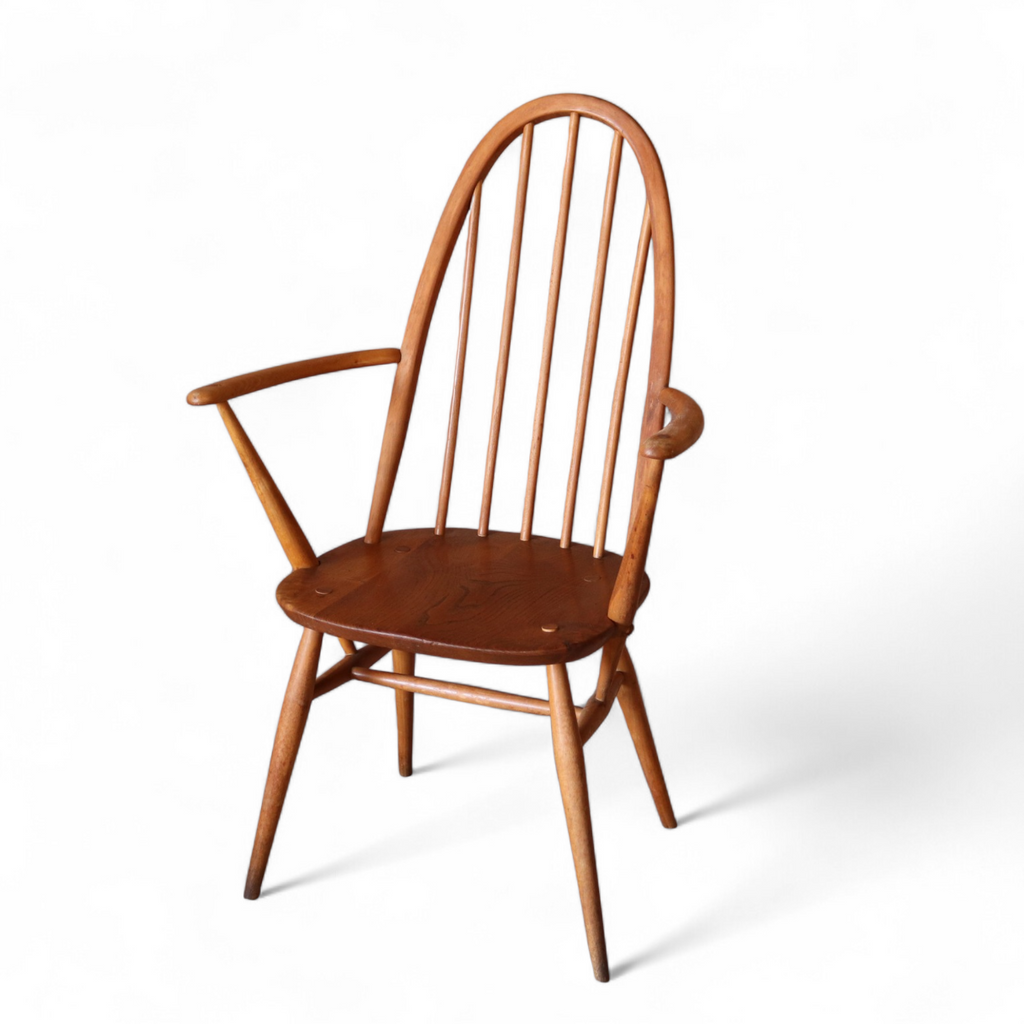 Vintage Ercol Quaker Carver Chair - Model 365A - Elm & Beech Armchair