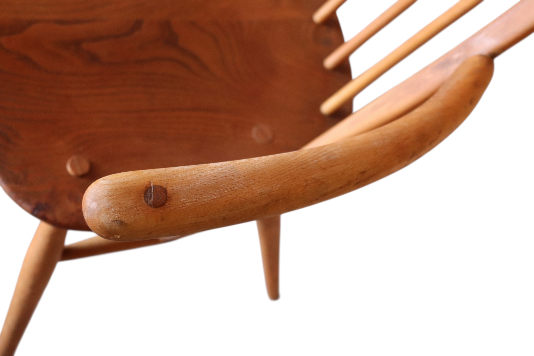 Vintage Ercol Quaker Carver Chair - Model 365A - Elm & Beech Armchair