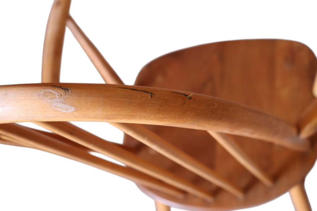 Vintage Ercol Quaker Carver Chair - Model 365A - Elm & Beech Armchair