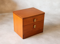 Mid Century Teak Stag Cantata Bedside Cabinet - 2 Drawer Chest