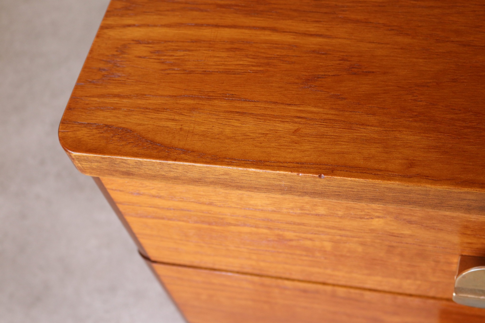 Mid Century Teak Stag Cantata Bedside Cabinet - 2 Drawer Chest
